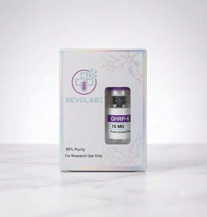 GHRP-6 10 MG research peptide vial